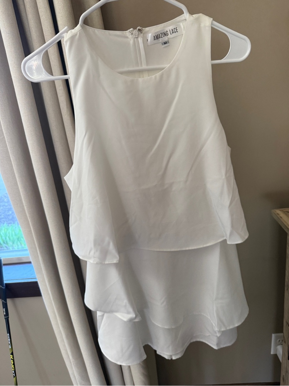 Amazing Lace White Tiered Sleeveless Camisole